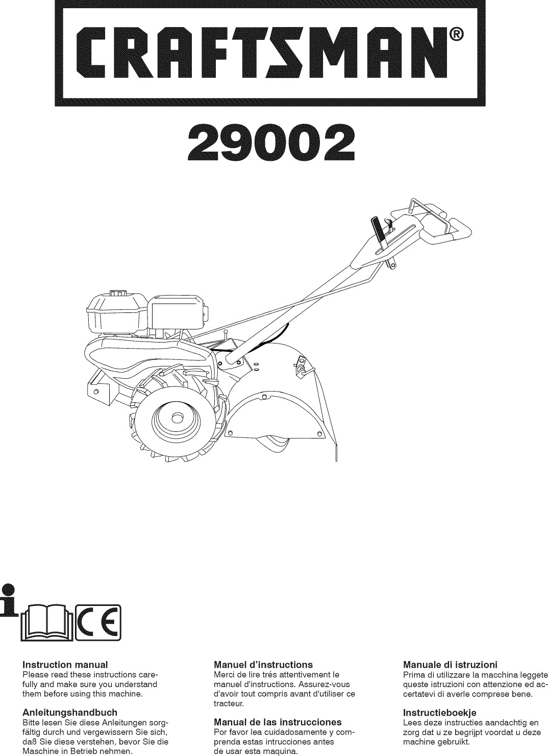 CRAFTSMAN Rear Tine, Gas Tiller Manual L0811871