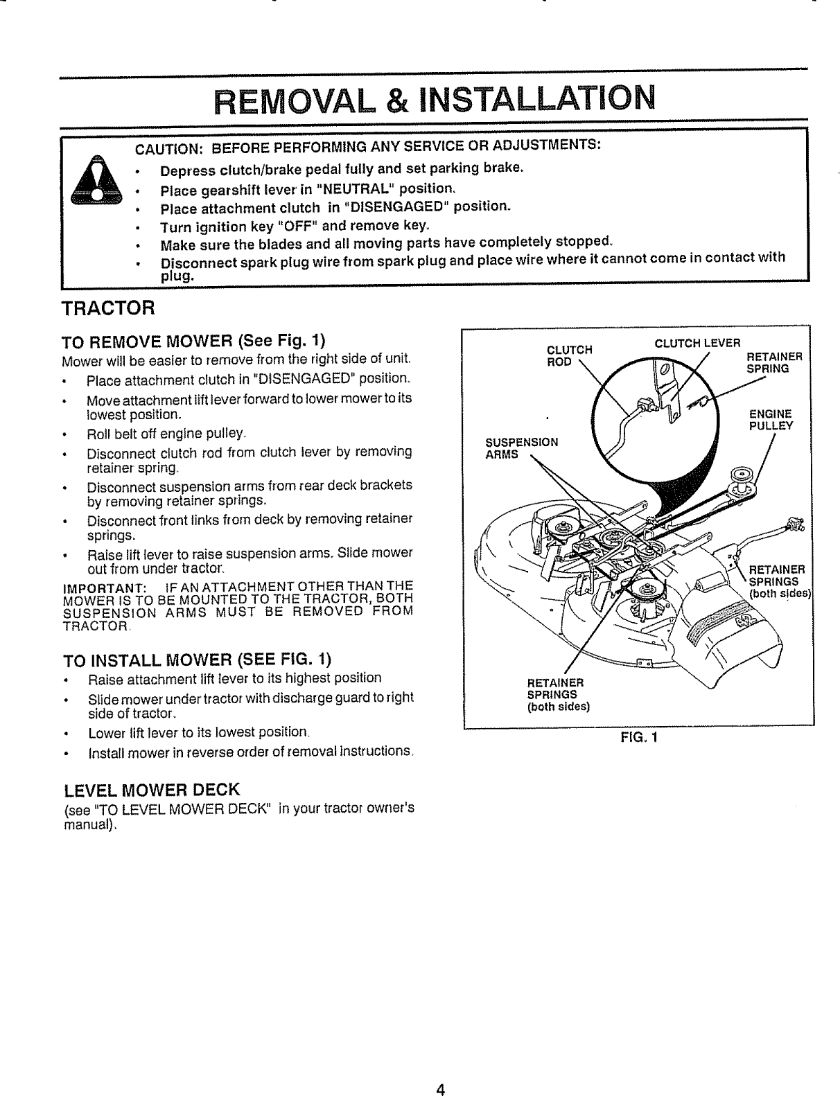 Page 4 of 8 - CRAFTSMAN  Mower Deck Manual L0909630