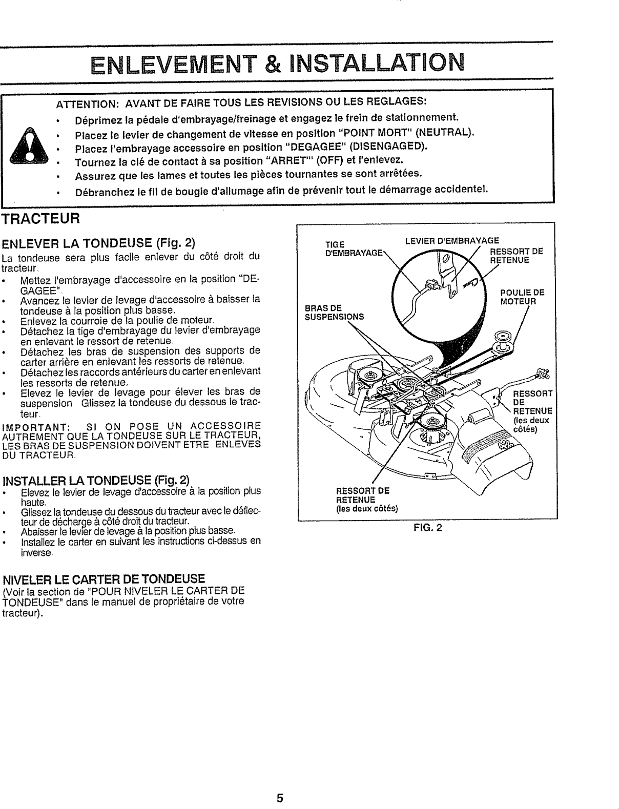 Page 5 of 8 - CRAFTSMAN  Mower Deck Manual L0909630