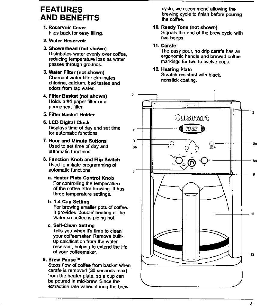 CUISINART Coffee/Tea Maker Manual L0701001