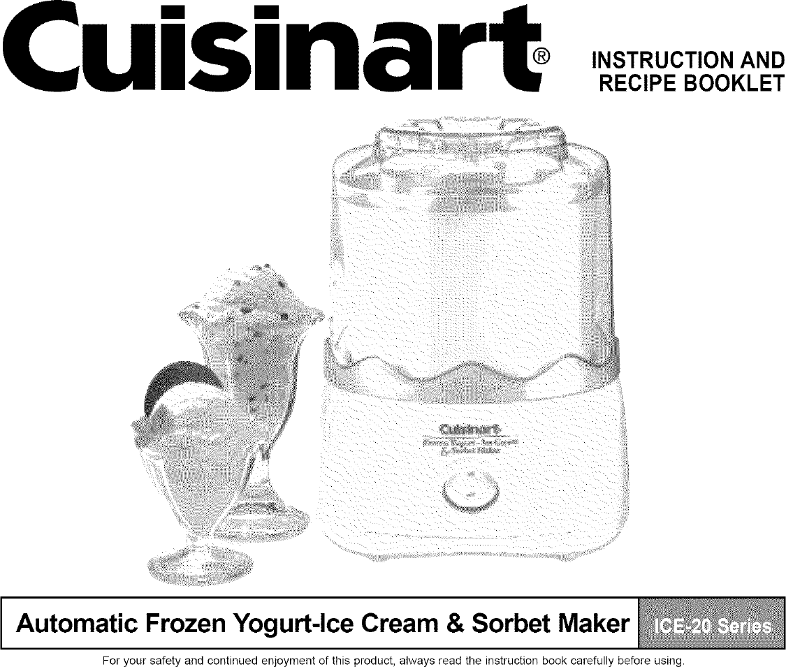 Page 1 of 12 - CUISINART  Yogurt Maker Manual L0804189