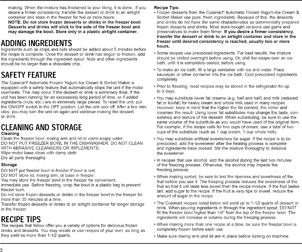 Page 4 of 12 - CUISINART  Yogurt Maker Manual L0804189