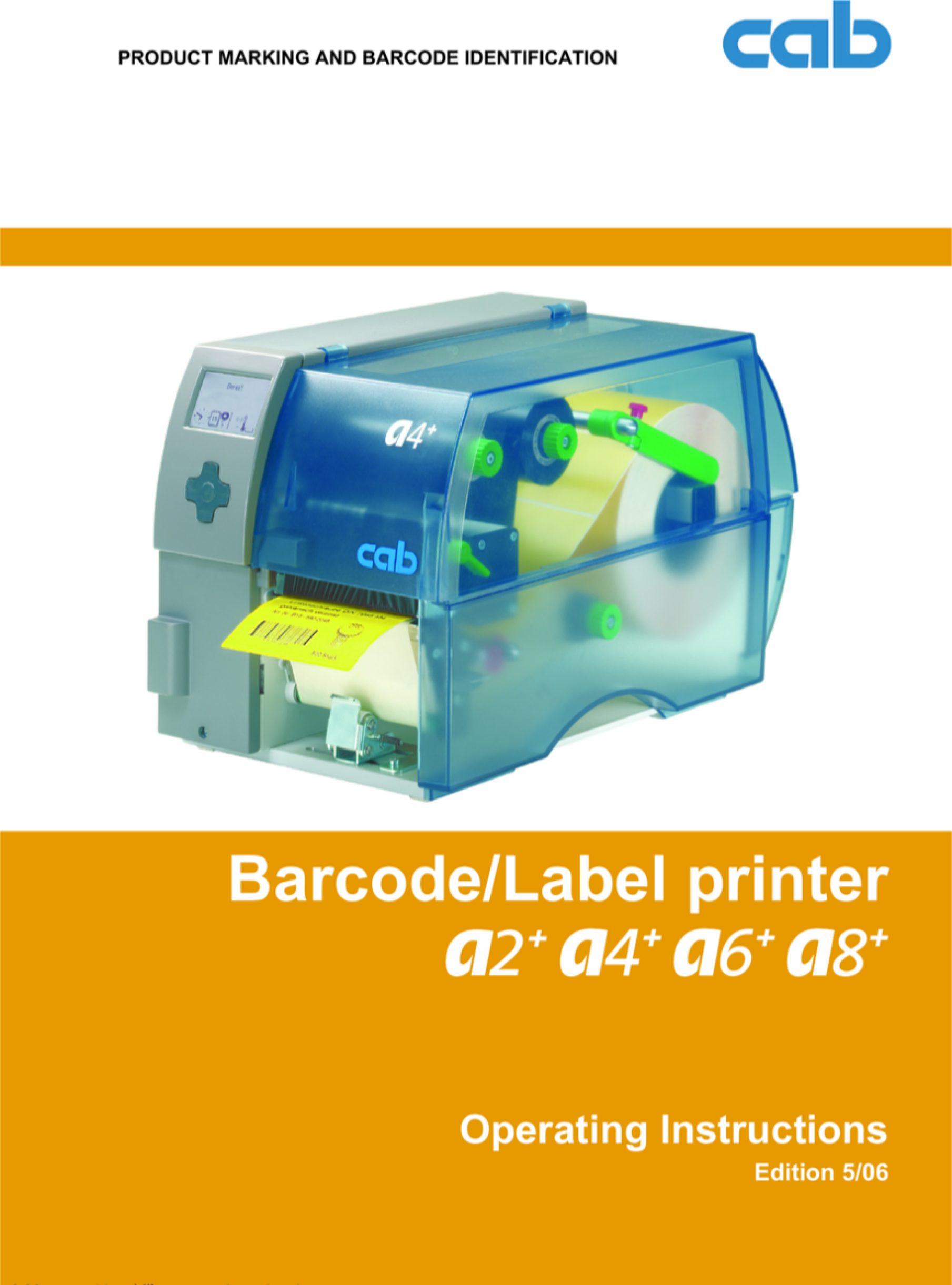 Page 1 of 1 - Cab Cab-A6-Operating-Instructions-Manual-1002168 User Manual