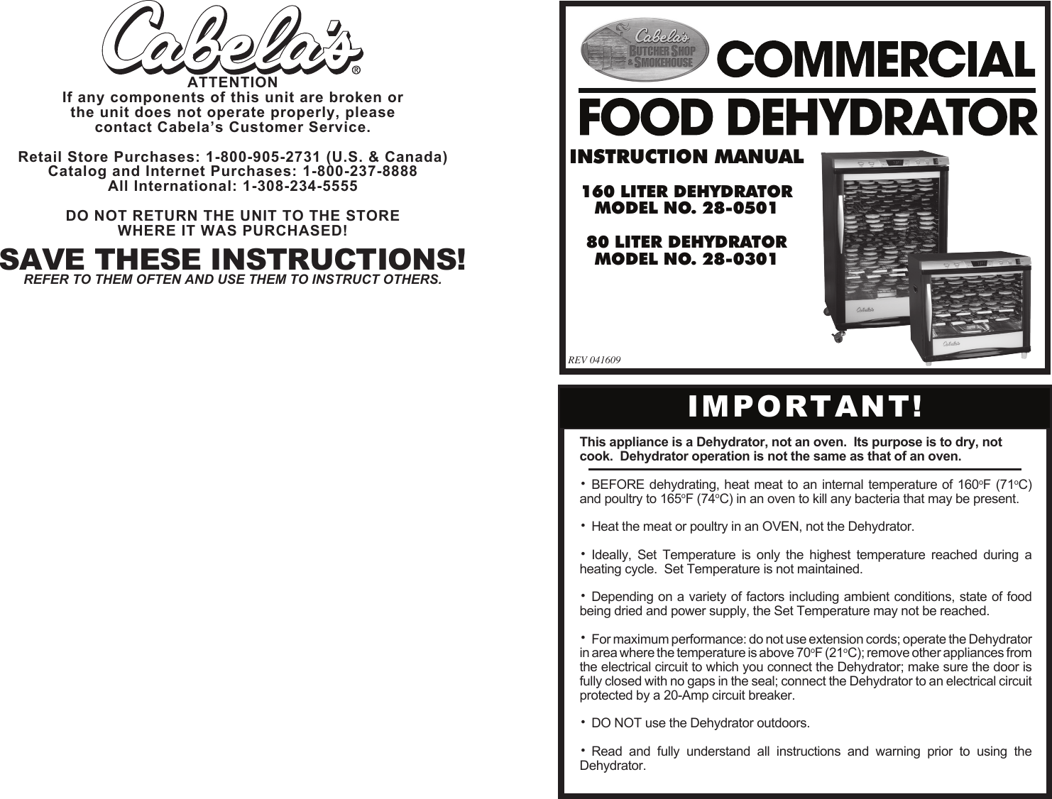 Page 1 of 10 - Cabelas Cabelas-28-0301-Users-Manual- Cabelas-28-0301-users-manual