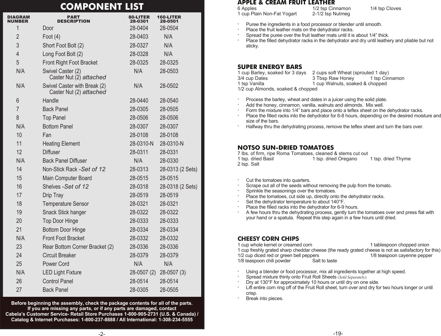 Page 2 of 10 - Cabelas Cabelas-28-0301-Users-Manual- Cabelas-28-0301-users-manual
