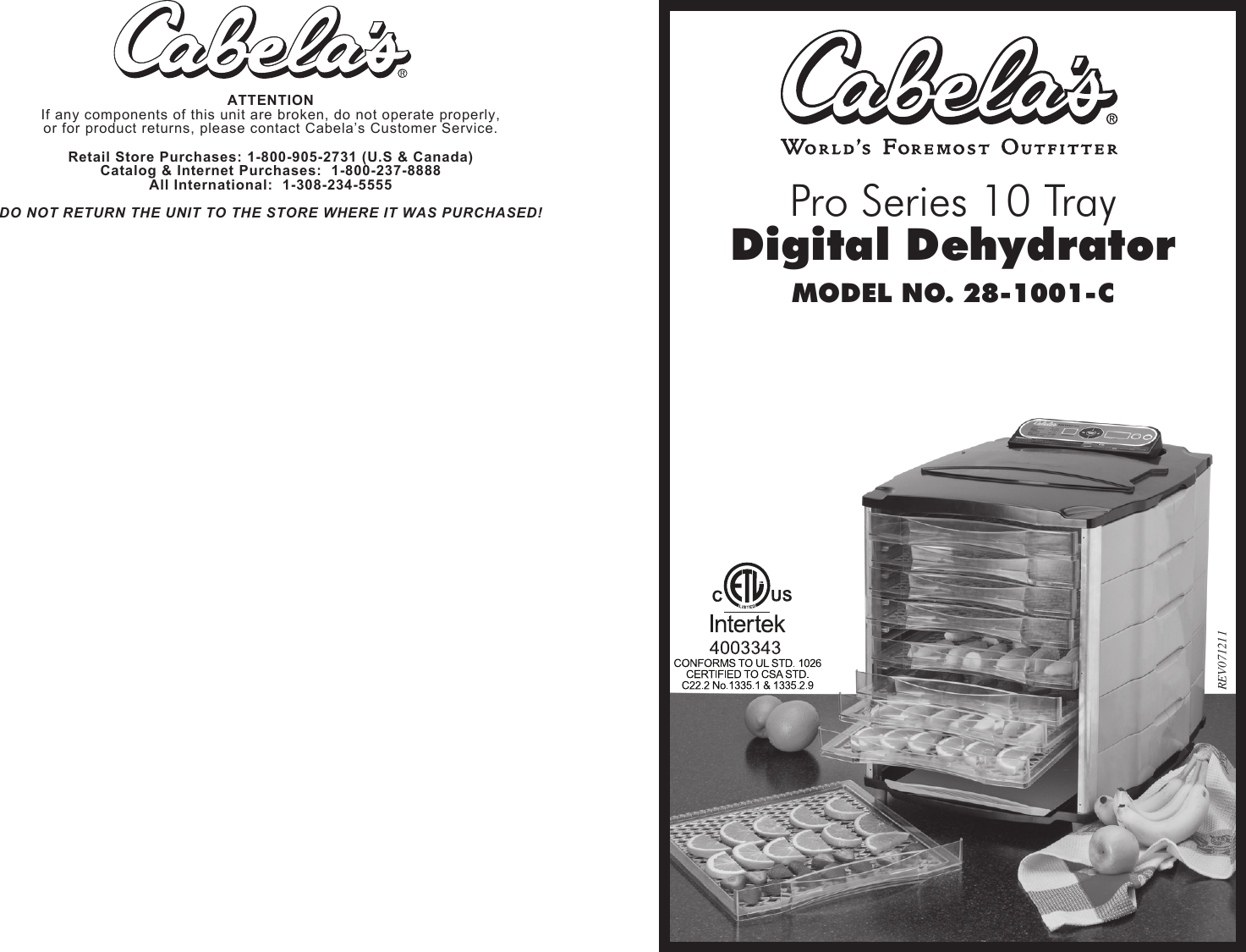 Page 1 of 8 - Cabelas Cabelas-28-1001-C-Users-Manual-  Cabelas-28-1001-c-users-manual