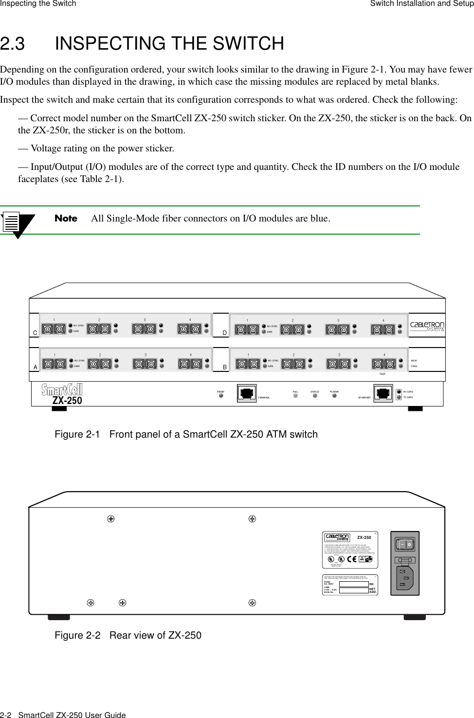 Cabletron Systems Zx 250 Users Manual Ctron Bk