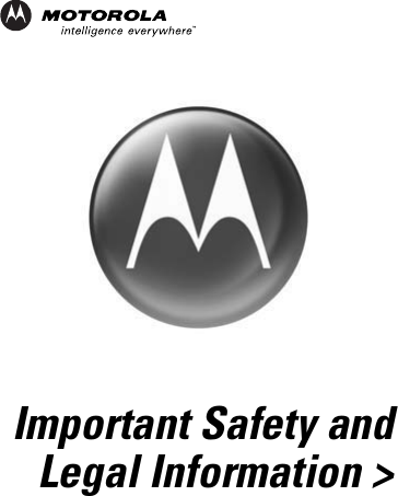 Important Safety andLegal Information &gt;