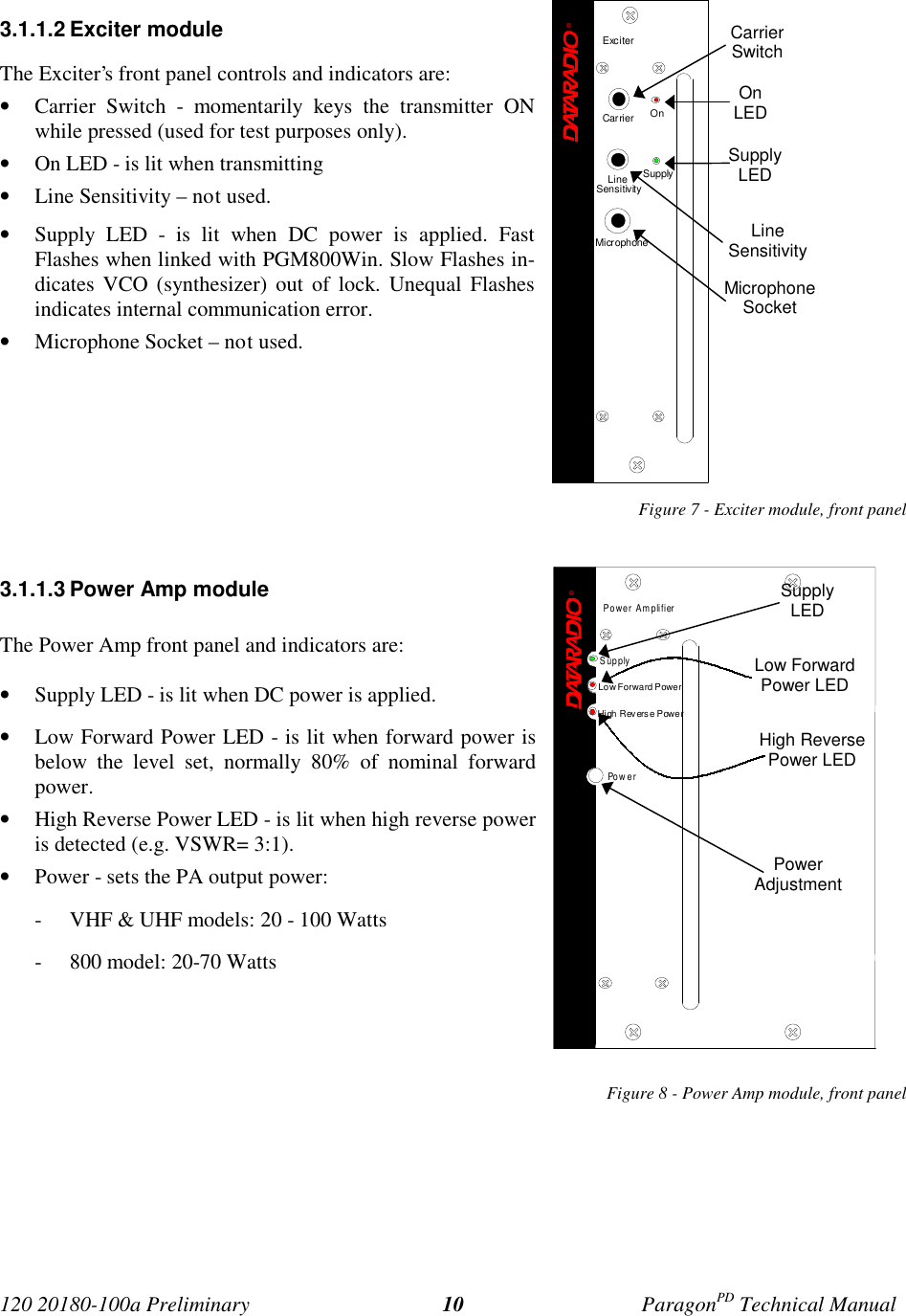 Page 17 of CalAmp Wireless Network BDD4T881-3 ParagonPD User Manual Parg PD  T100a Prelim
