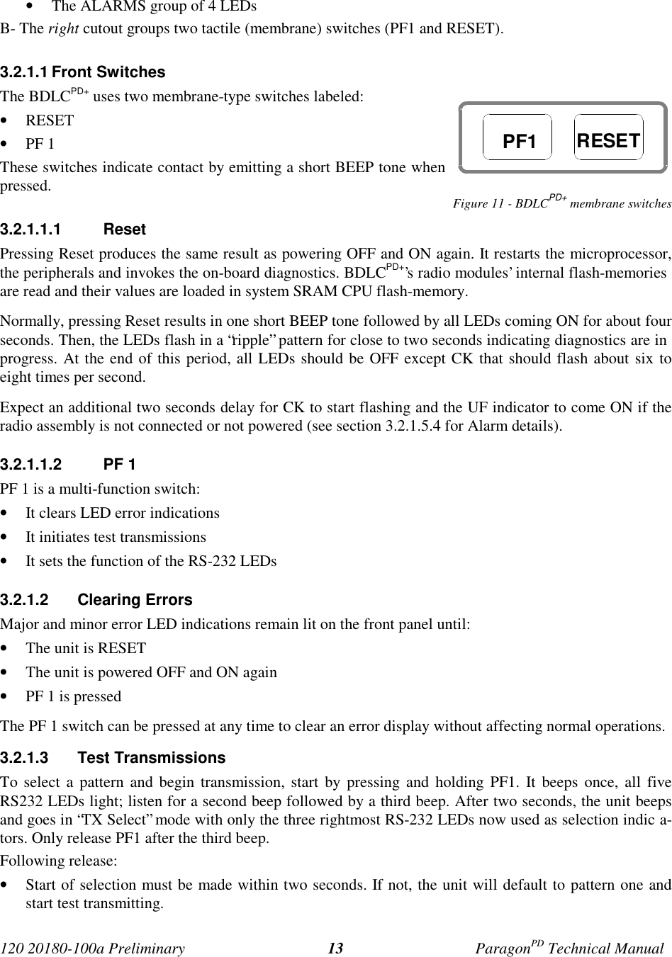 Page 20 of CalAmp Wireless Network BDD4T881-3 ParagonPD User Manual Parg PD  T100a Prelim