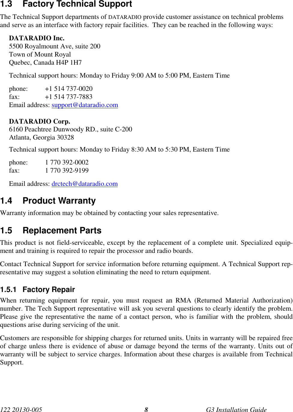 Page 8 of CalAmp Wireless Network GPD9 Gemini User Manual G3 i005 FCC CP2