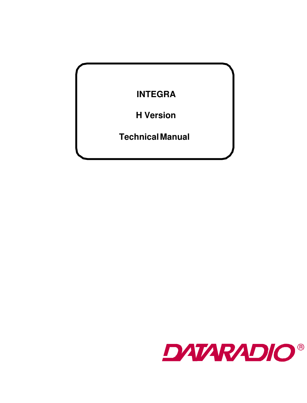 INTEGRAH VersionTechnical  Manual                                                                                             