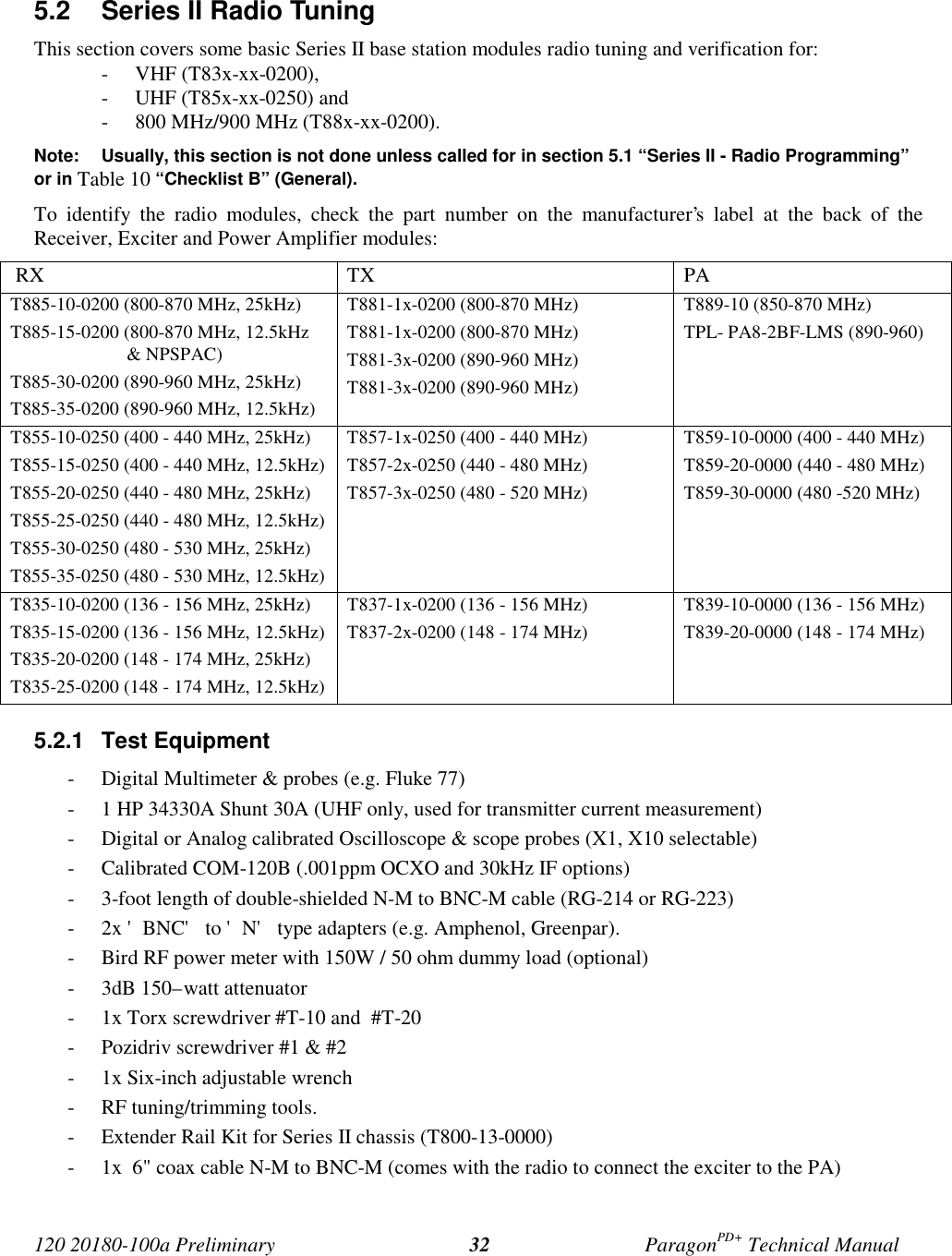 Page 39 of CalAmp Wireless Networks BDD4T85-1 Paragon/PD User Manual Parg PD  T100a Prelim