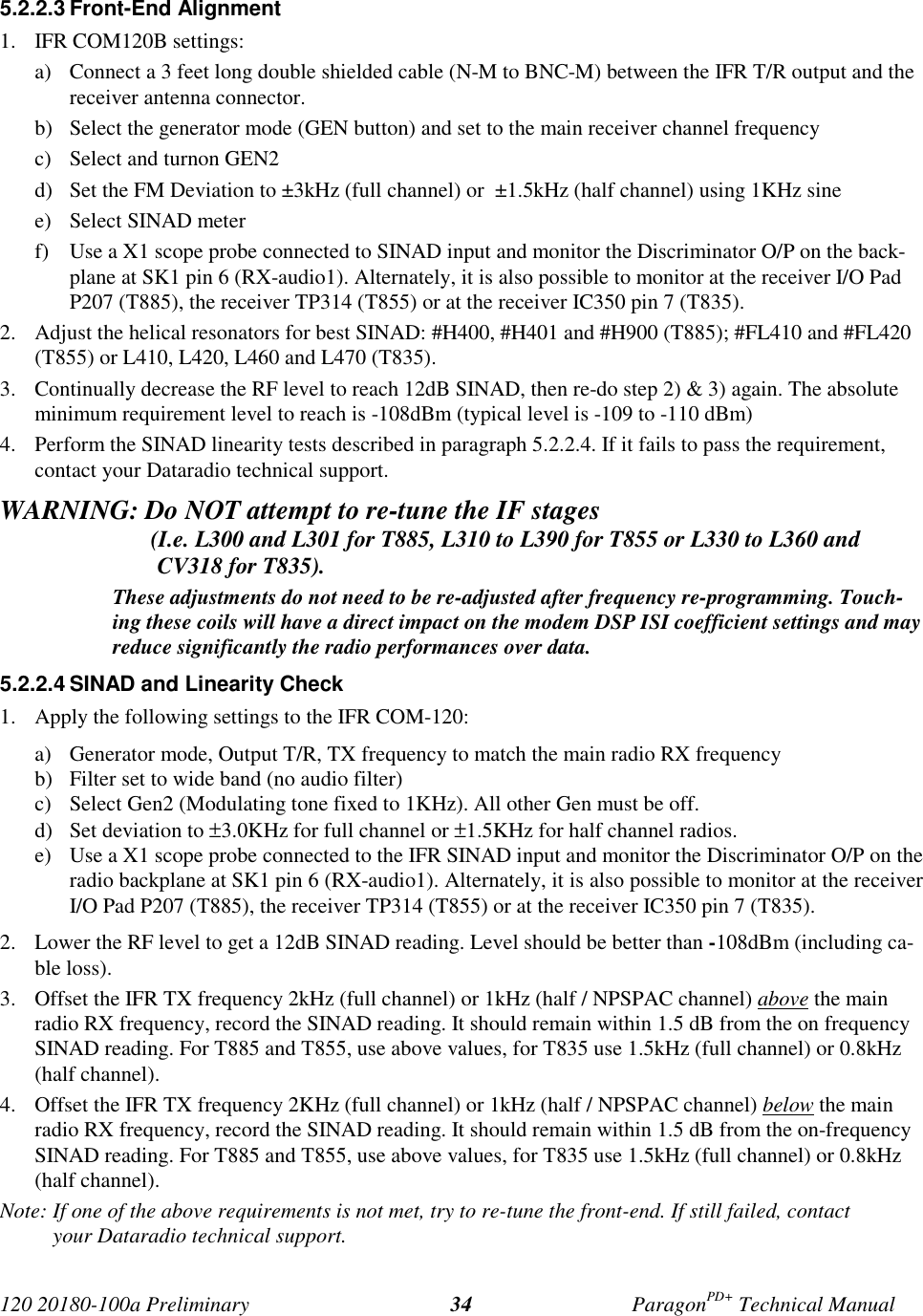 Page 41 of CalAmp Wireless Networks BDD4T85-1 Paragon/PD User Manual Parg PD  T100a Prelim