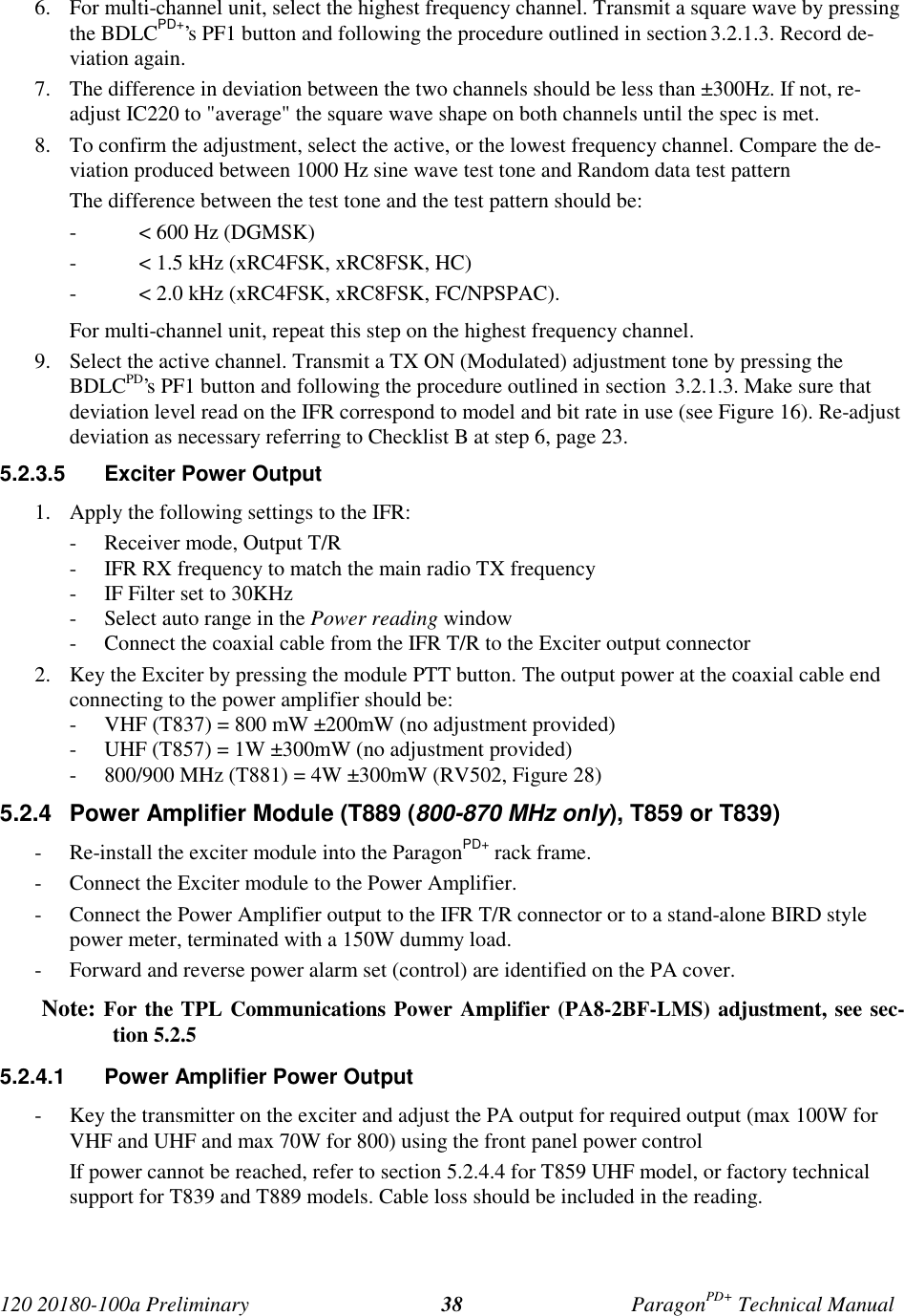 Page 45 of CalAmp Wireless Networks BDD4T85-1 Paragon/PD User Manual Parg PD  T100a Prelim