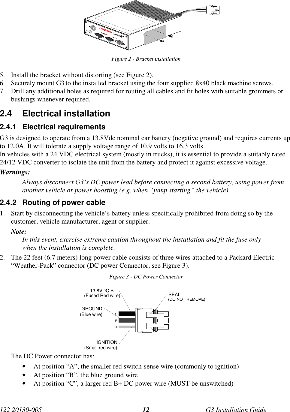 Page 12 of CalAmp Wireless Networks GPD9 Gemini User Manual G3 i005 FCC CP2