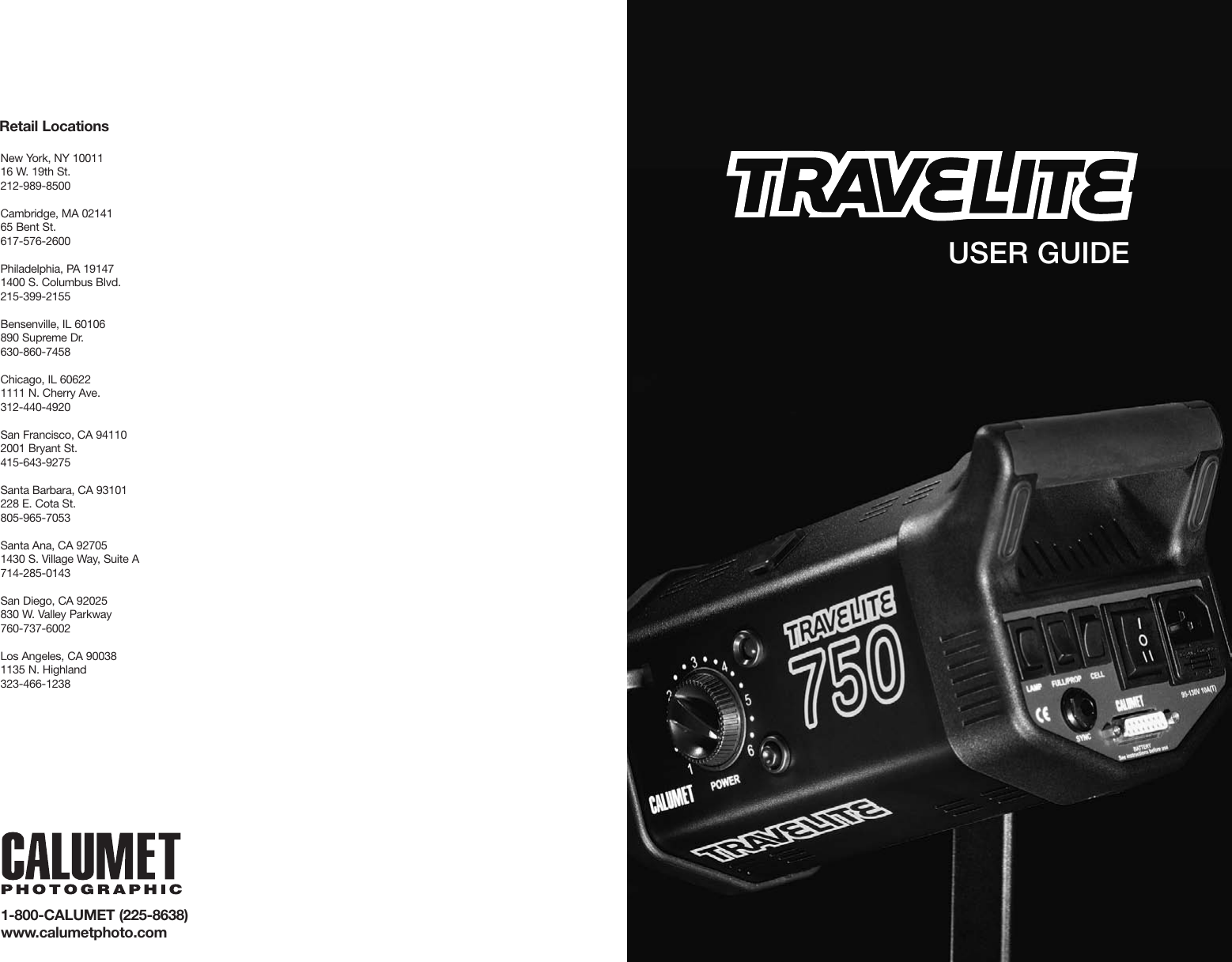 Calumet Travelite 750 Users Manual