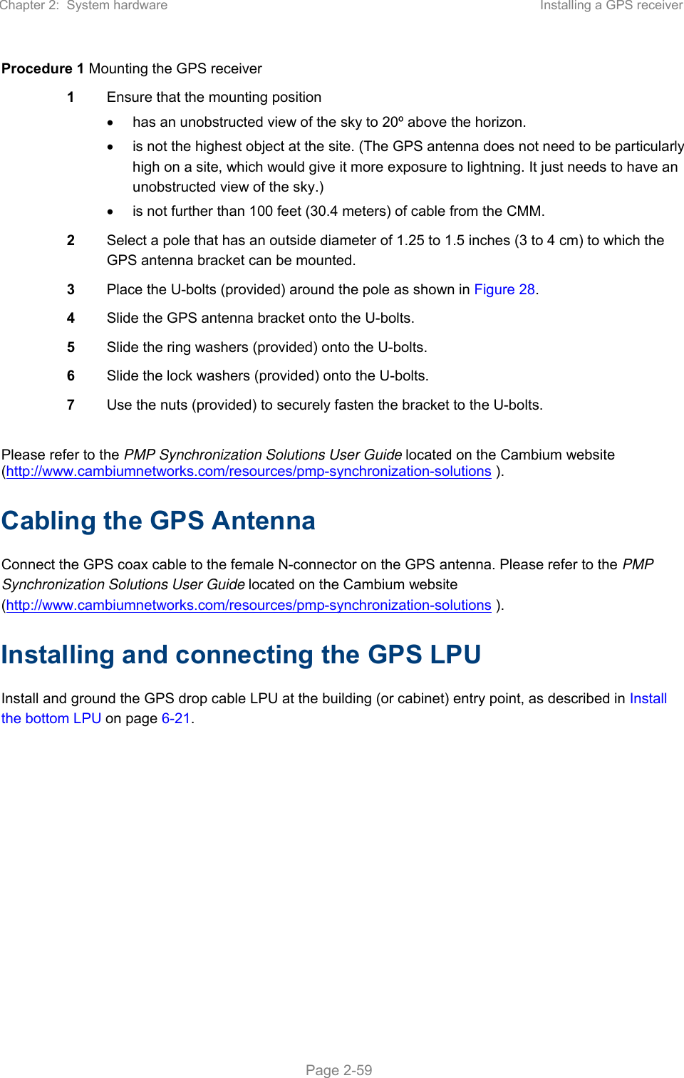 Page 123 of Cambium Networks 50450M 5GHz Point to MultiPoint Multi User MIMO Access Point User Manual PART1