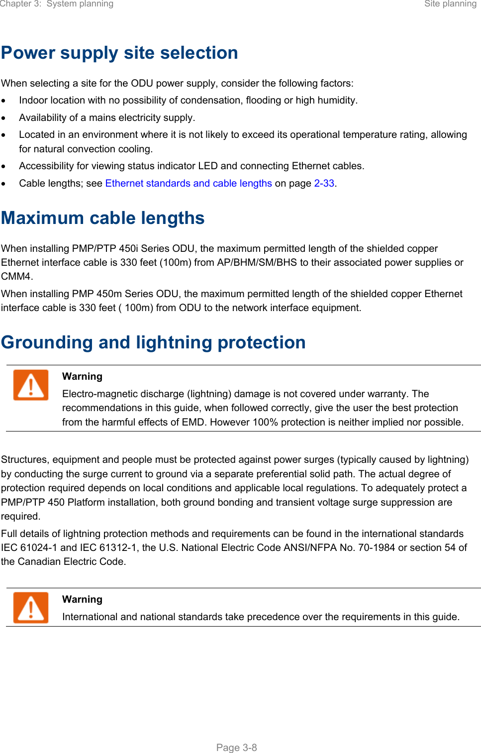 Page 141 of Cambium Networks 50450M 5GHz Point to MultiPoint Multi User MIMO Access Point User Manual PART1