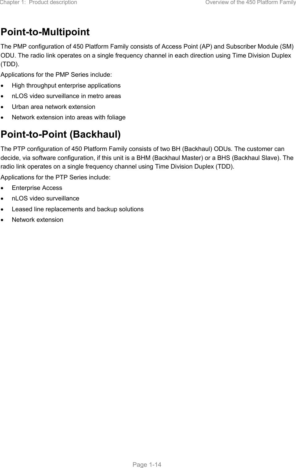 Page 52 of Cambium Networks 50450M 5GHz Point to MultiPoint Multi User MIMO Access Point User Manual PART1