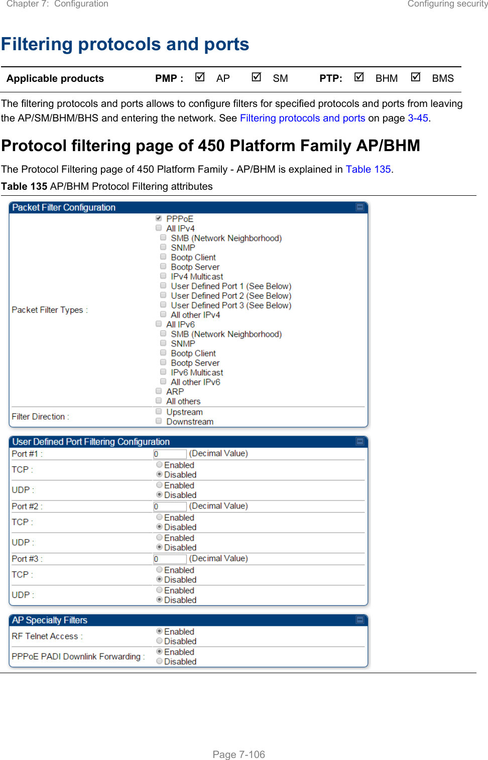 Page 123 of Cambium Networks 50450M 5GHz Point to MultiPoint Multi User MIMO Access Point User Manual PART2
