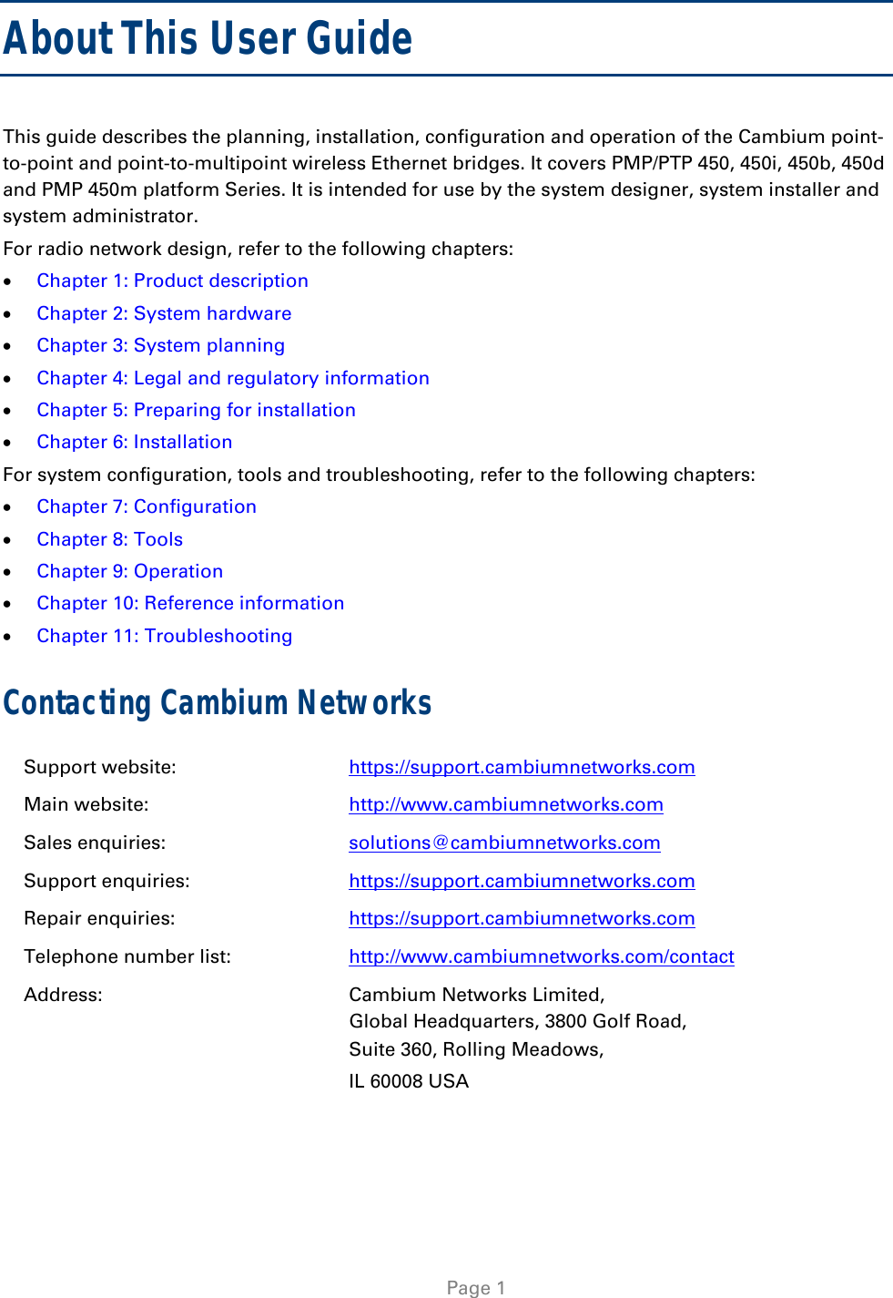 Page 29 of Cambium Networks 89FT0042 PTP450b Transceiver User Manual 