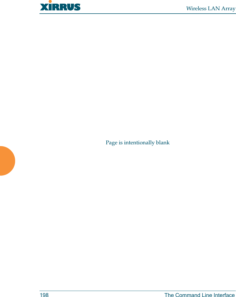 Wireless LAN Array198 The Command Line InterfacePage is intentionally blank