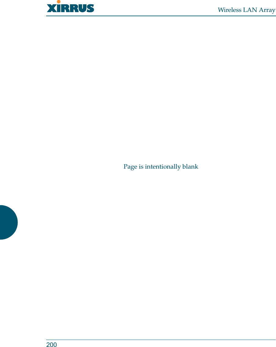 Wireless LAN Array200Page is intentionally blank