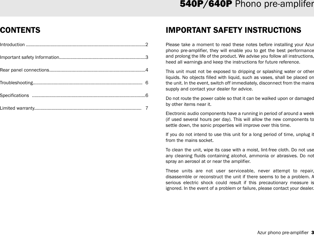 Page 3 of 8 - Cambridge-Audio Cambridge-Audio-Azur-540P-Users-Manual-  Cambridge-audio-azur-540p-users-manual