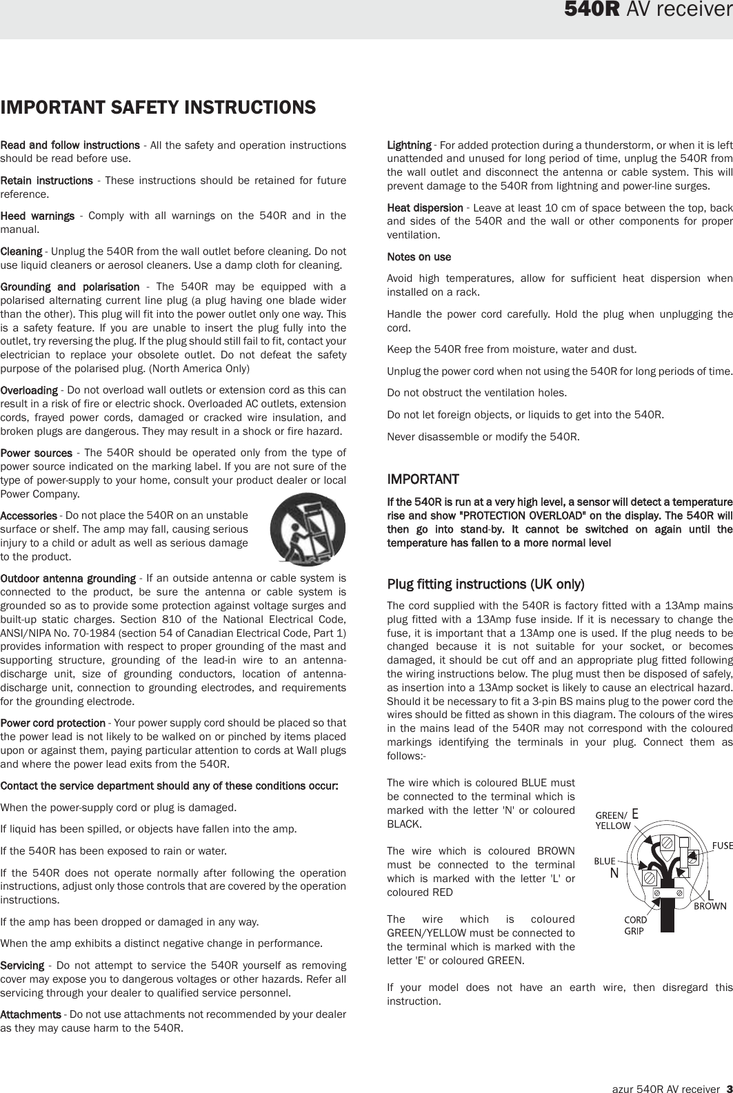 Page 2 of 12 - Cambridge-Audio Cambridge-Audio-Azur-540R-Users-Manual-  Cambridge-audio-azur-540r-users-manual