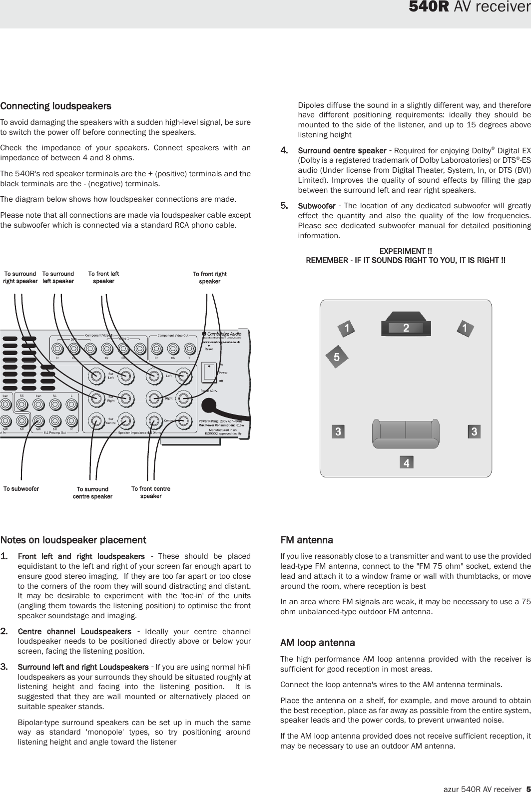 Page 4 of 12 - Cambridge-Audio Cambridge-Audio-Azur-540R-Users-Manual-  Cambridge-audio-azur-540r-users-manual
