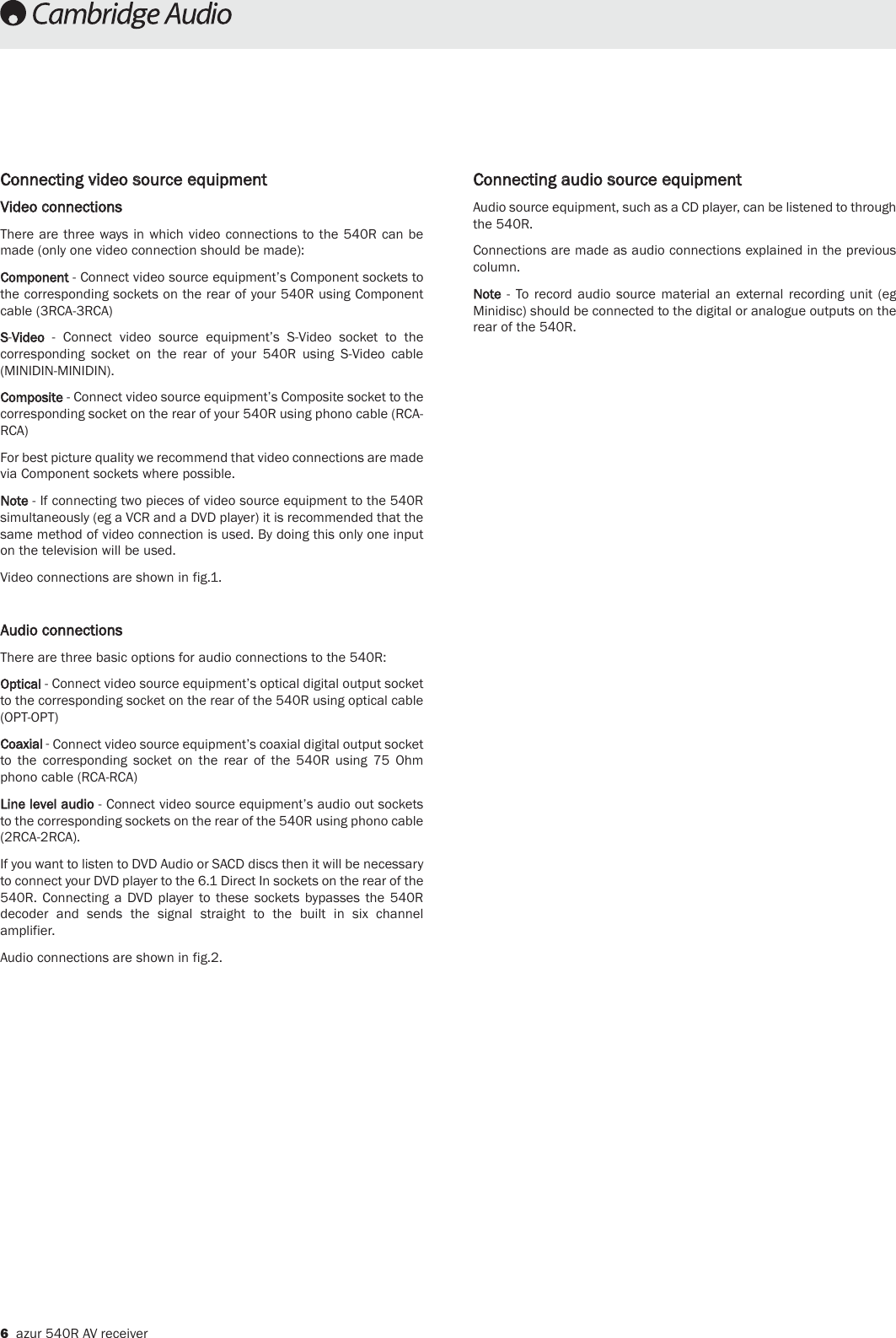 Page 5 of 12 - Cambridge-Audio Cambridge-Audio-Azur-540R-Users-Manual-  Cambridge-audio-azur-540r-users-manual