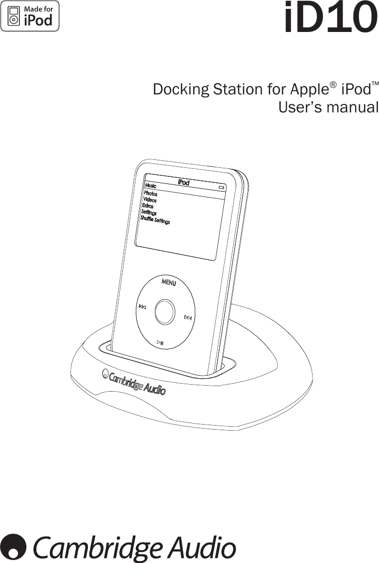 Cambridge Audio Id10 Users Manual Page 01