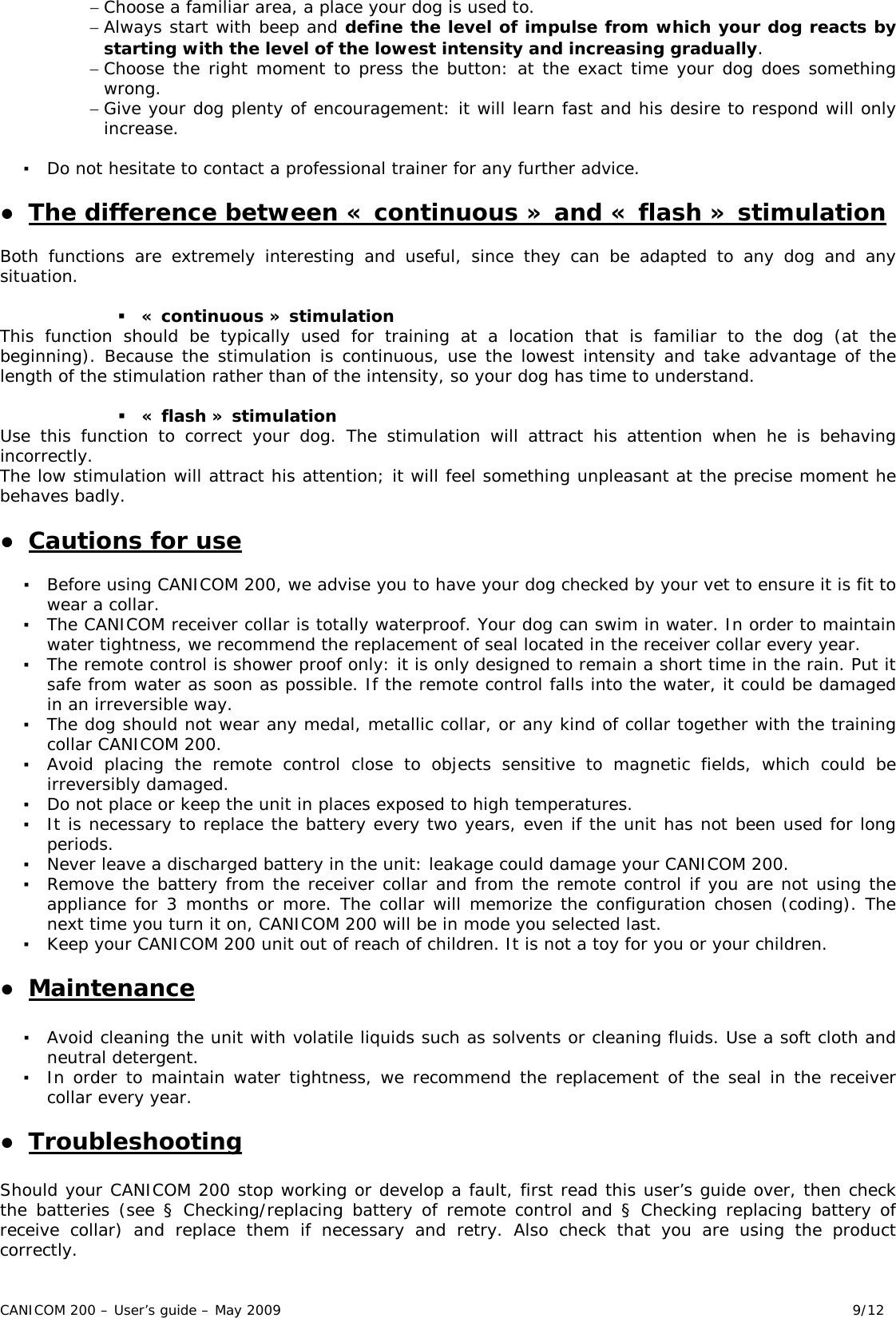 Page 9 of 12 - Canicom Canicom-200-Users-Manual-  Canicom-200-users-manual