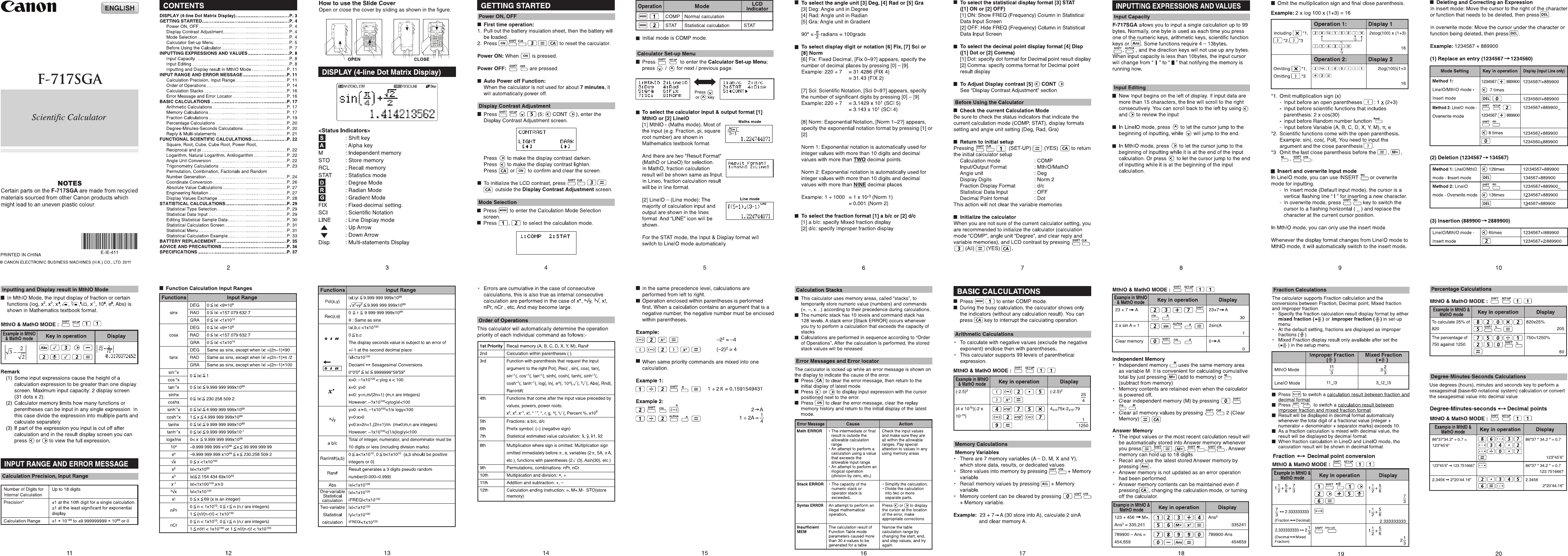 Page 1 of 2 - Canon 717SGA F-717SGA (AUS DBL) Front_P User Manual  To The 417fe0cc-d8ce-4f94-b525-2c382ab87524