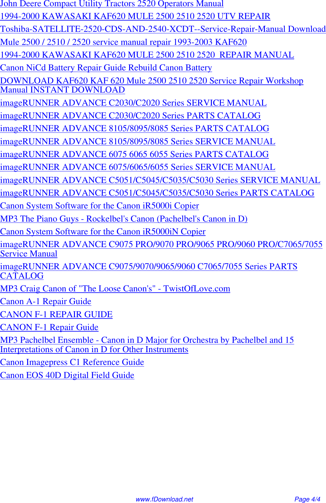 Page 4 of 4 - Canon Canon-All-In-One-Printer-2520I-Users-Manual- ImageRunner 2530i 2530 2525i 2525 2520i 2520 Service Manual & Repair Guide  Canon-all-in-one-printer-2520i-users-manual