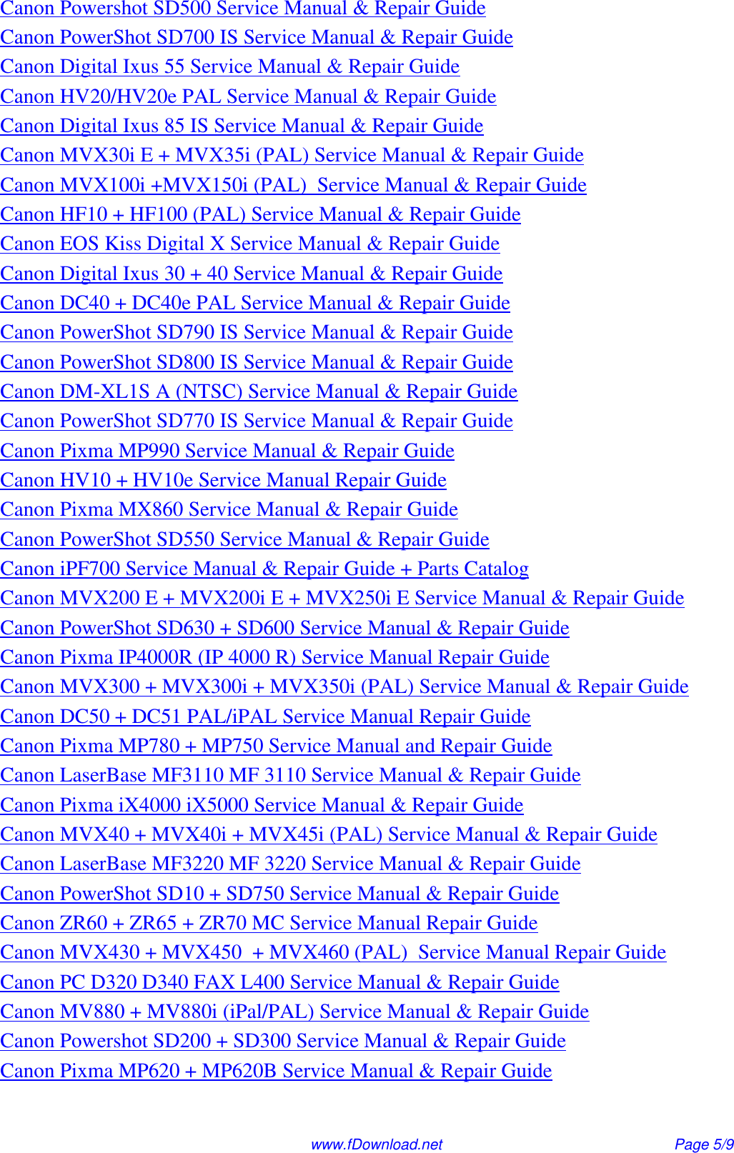 Page 5 of 9 - Canon Canon-All-In-One-Printer-Ir3225-Users-Manual- ImageRUNNER Ir3225/ir3230/ir3235/ir3245 Series Service Manual & Repair Guide  Canon-all-in-one-printer-ir3225-users-manual