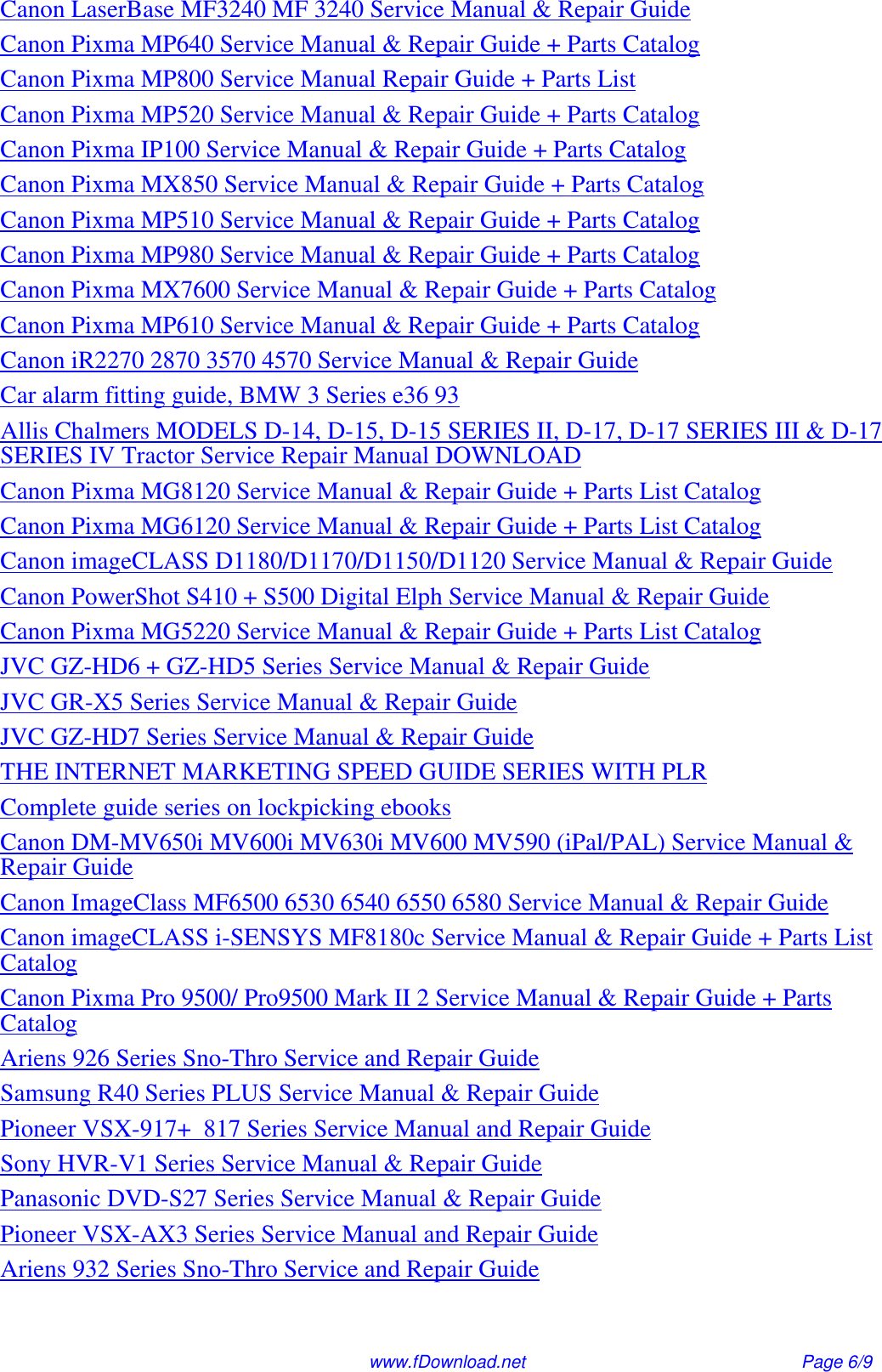 Page 6 of 9 - Canon Canon-All-In-One-Printer-Ir3225-Users-Manual- ImageRUNNER Ir3225/ir3230/ir3235/ir3245 Series Service Manual & Repair Guide  Canon-all-in-one-printer-ir3225-users-manual