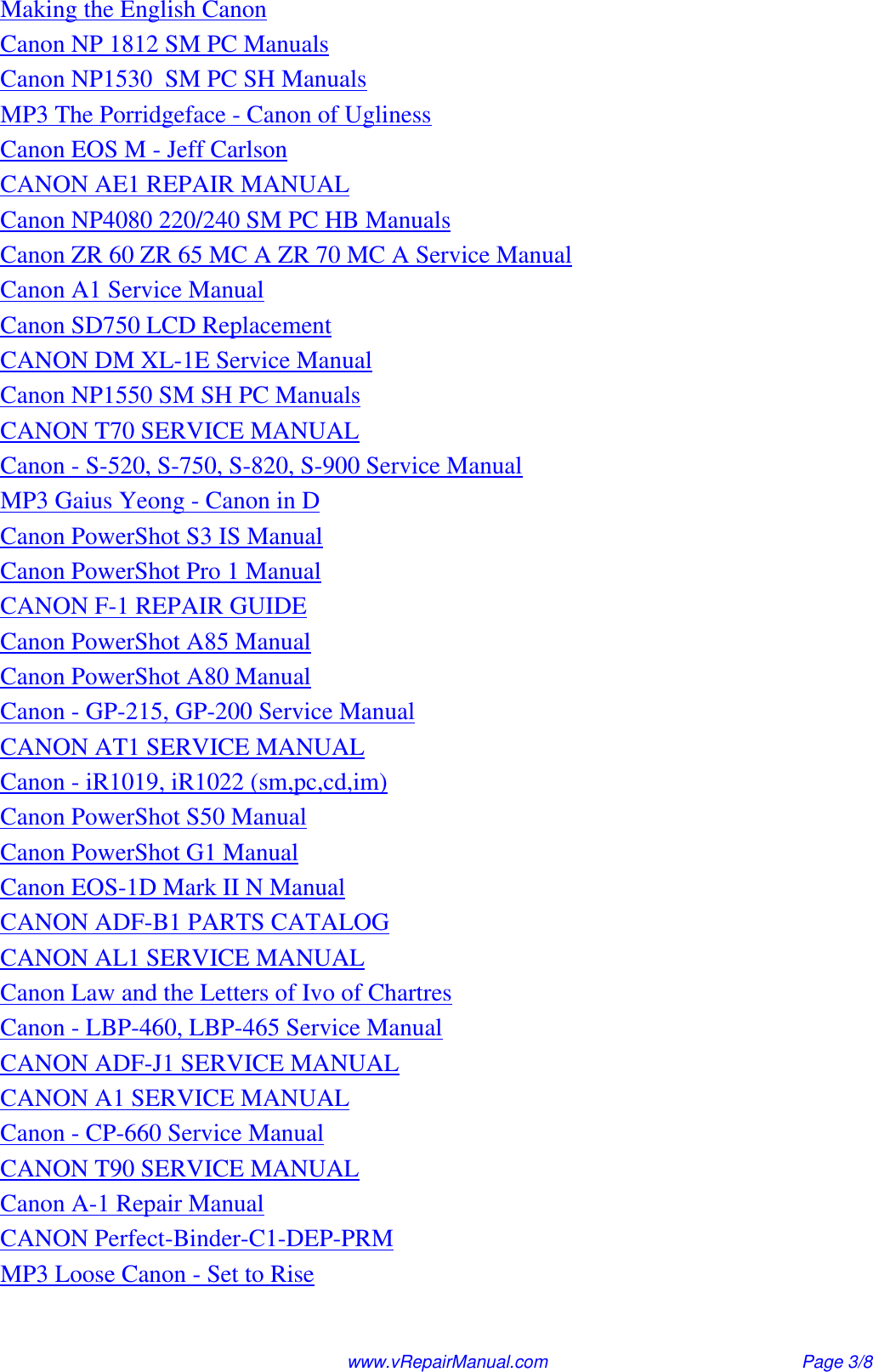 Page 3 of 8 - Canon Canon-Copier-Np6020-Users-Manual- NP6020 NP 6020 Service & Repair Manual  Canon-copier-np6020-users-manual