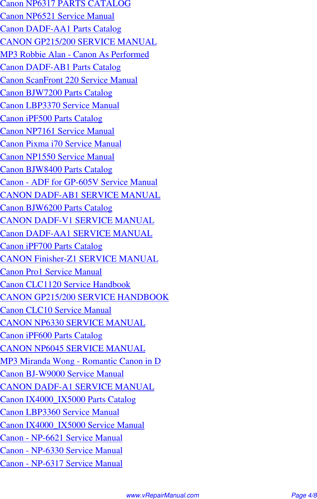 Page 4 of 8 - Canon Canon-Copier-Np6020-Users-Manual- NP6020 NP 6020 Service & Repair Manual  Canon-copier-np6020-users-manual