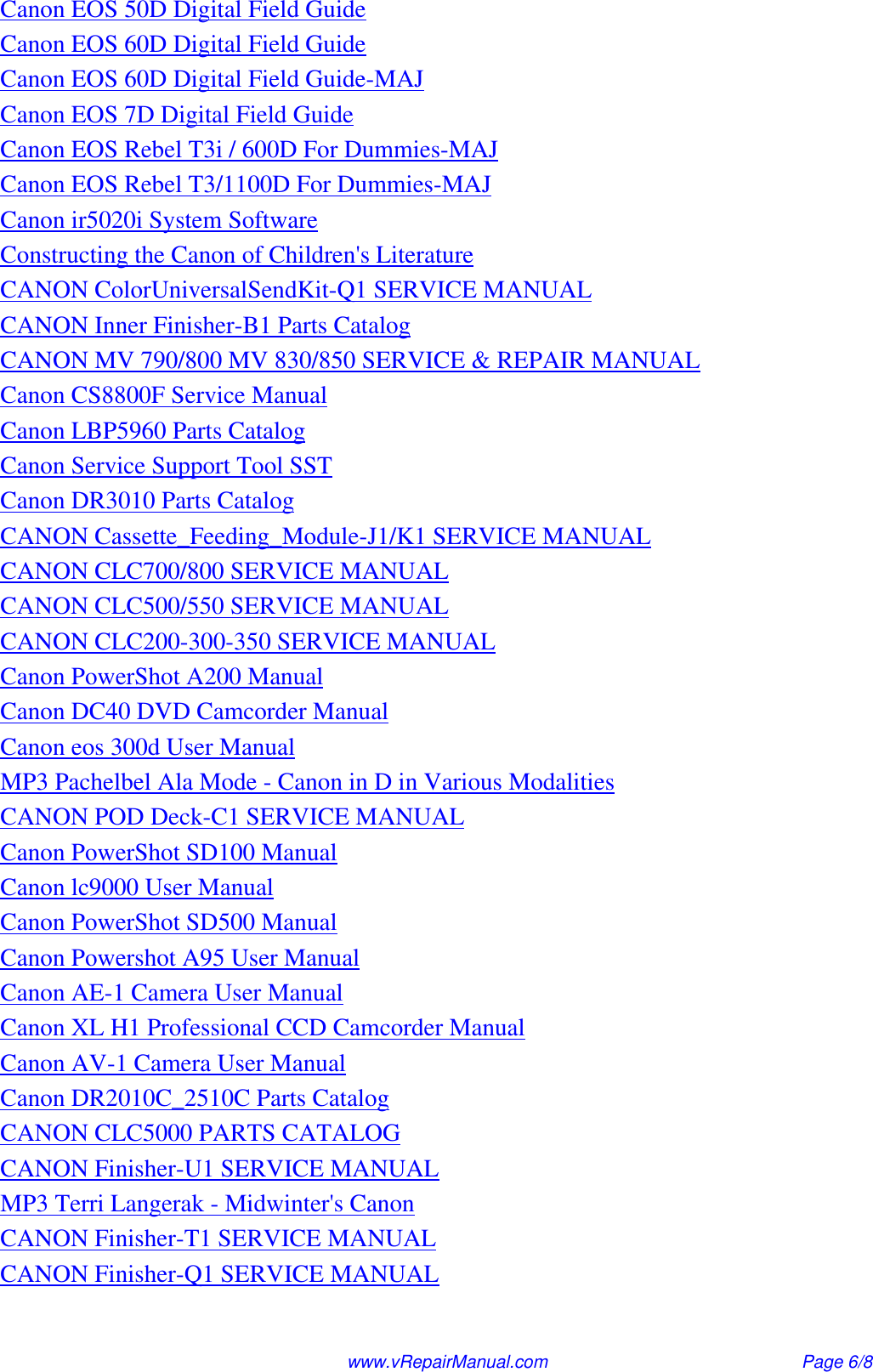 Page 6 of 8 - Canon Canon-Copier-Np6020-Users-Manual- NP6020 NP 6020 Service & Repair Manual  Canon-copier-np6020-users-manual