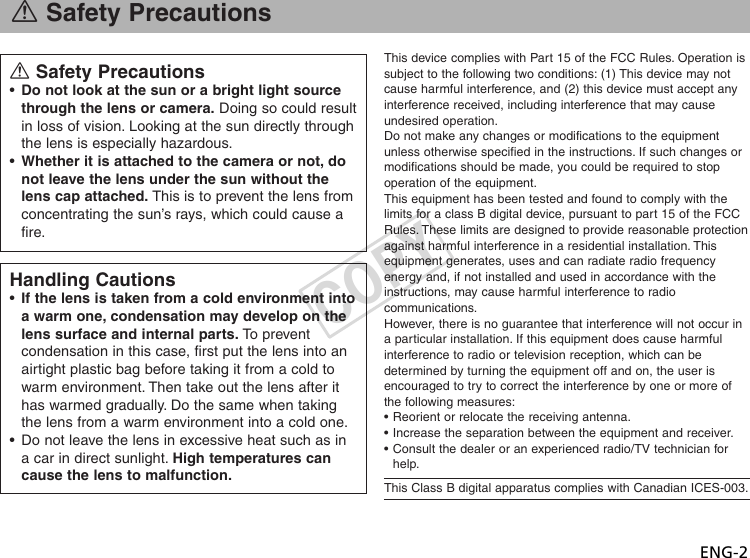 Page 3 of 10 - Canon Canon-Ef14Mm-Users-Manual-  Canon-ef14mm-users-manual