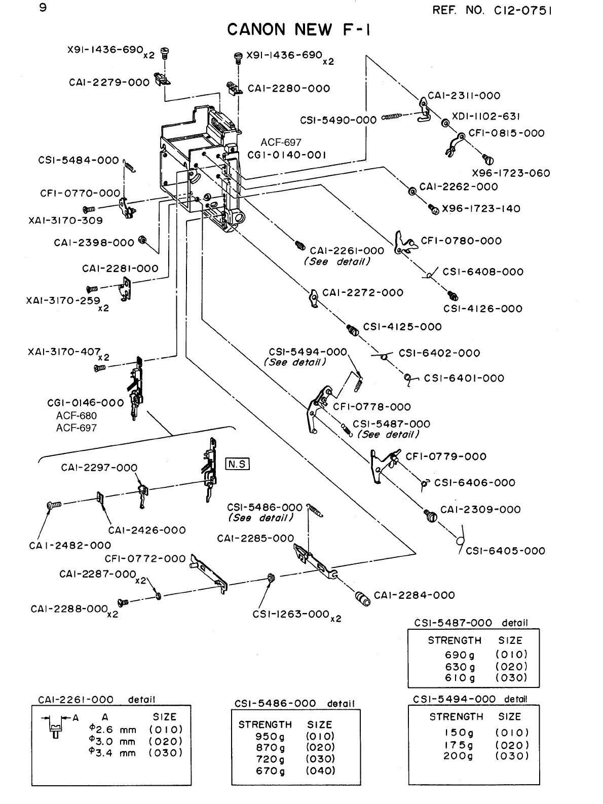 Canon F 1 New Service Manual F1N Repair