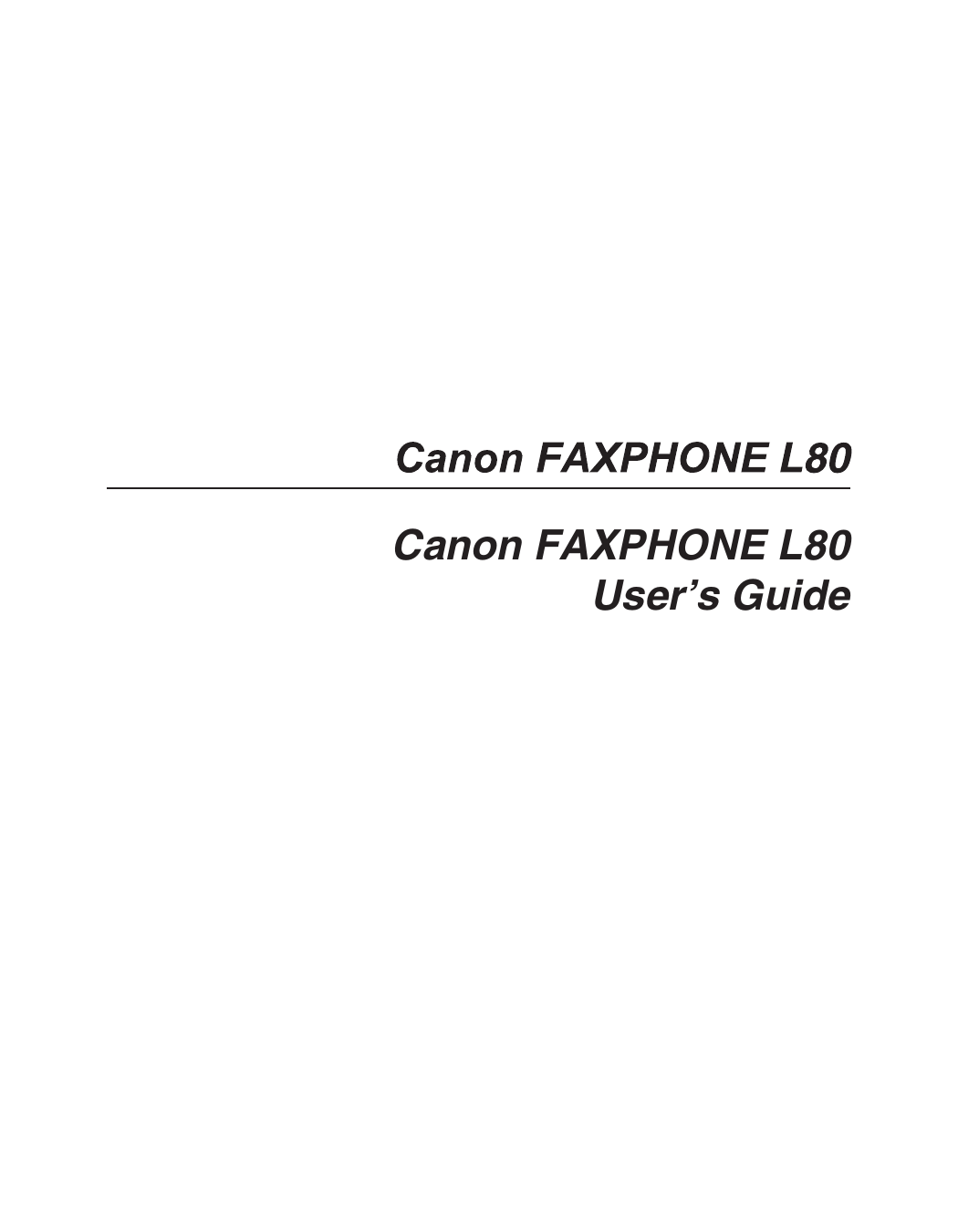 Canon Faxphone L80 Check Paper Size