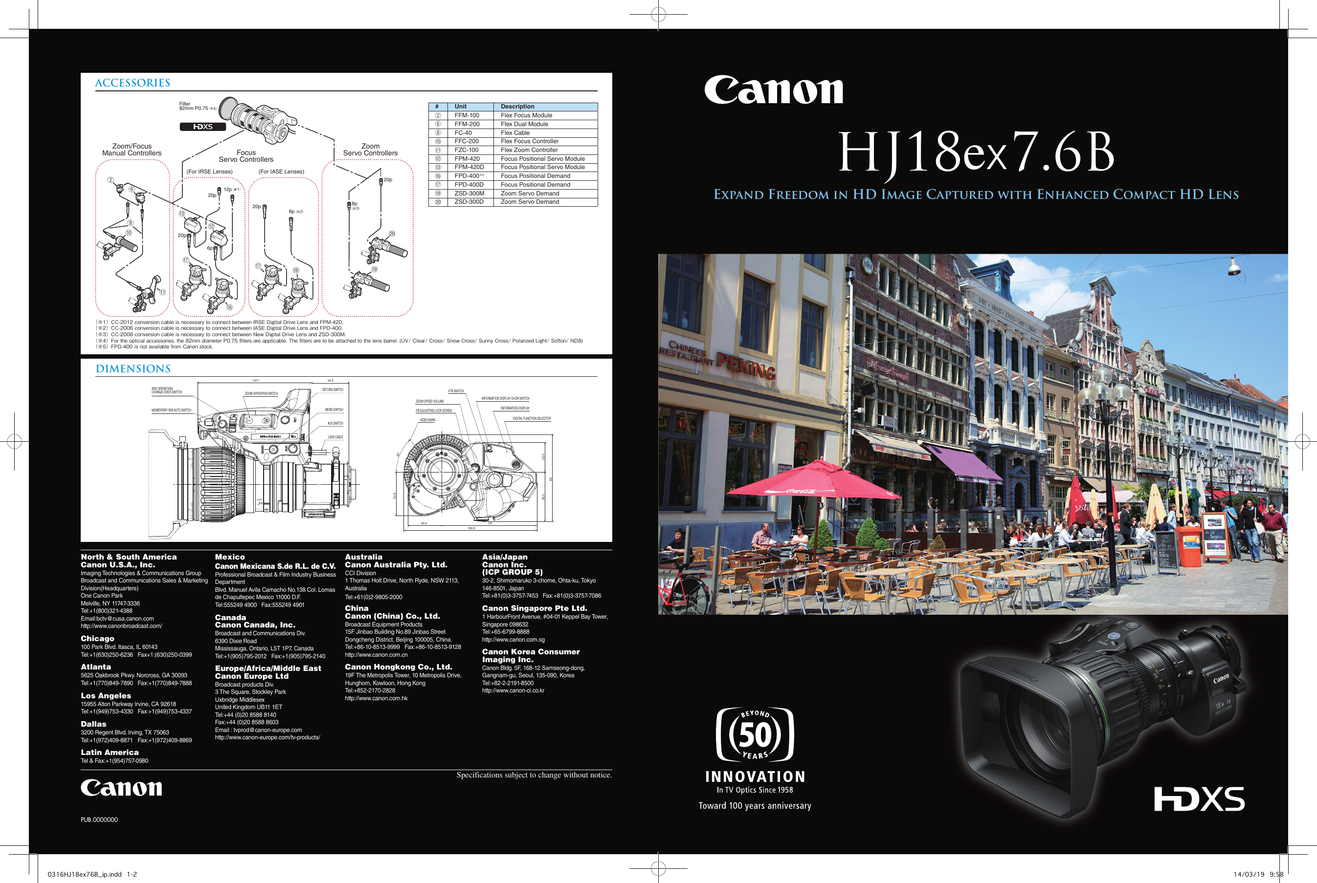 Page 1 of 2 - Canon Canon-Hj18Ex7-6B-Series-Product-Brochure- HJ18ex76B_X1a  Canon-hj18ex7-6b-series-product-brochure