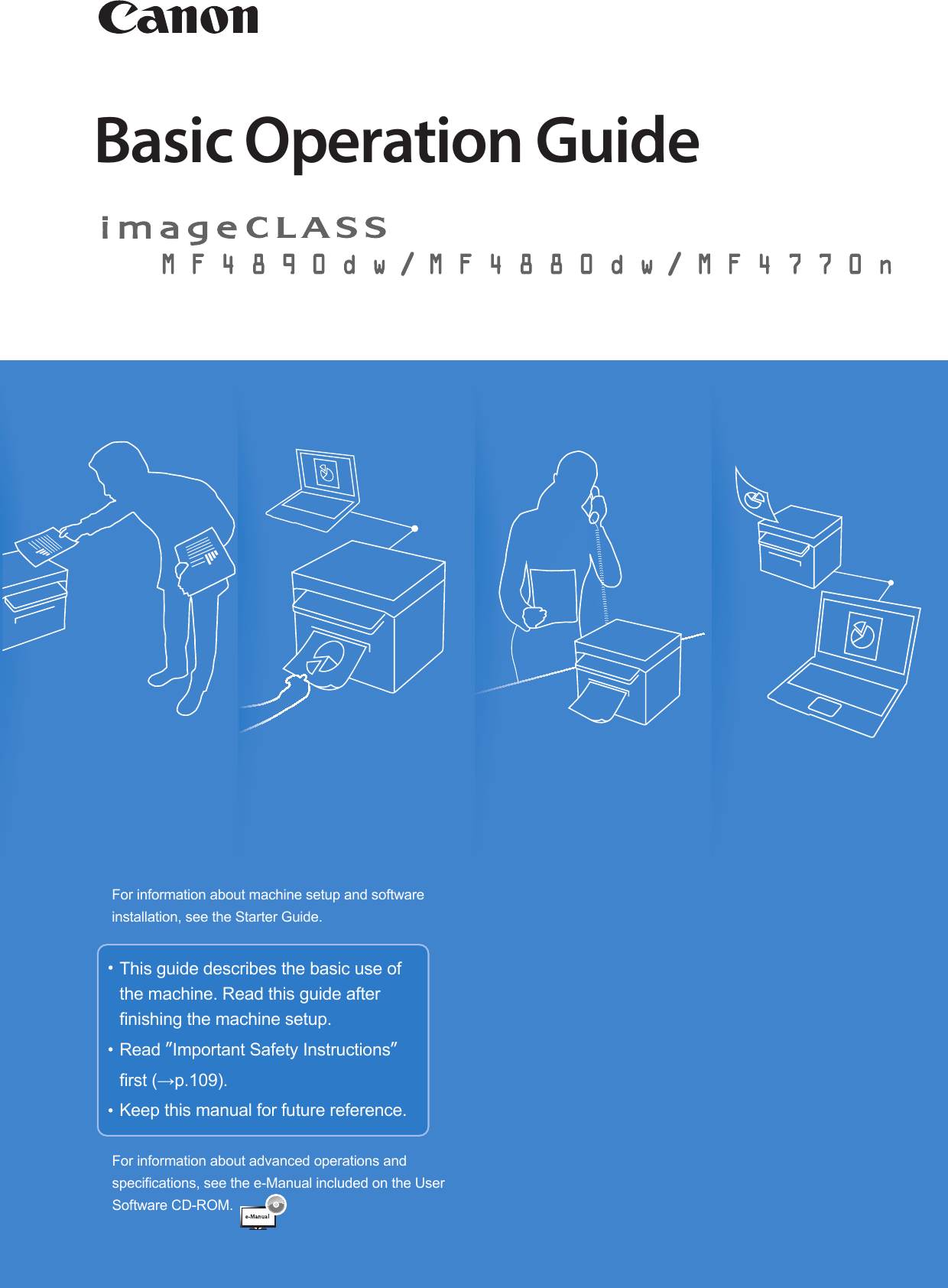 Canon Imageclass Mf4880Dw Operation Manual MF4800/MF4700 Basic Guide