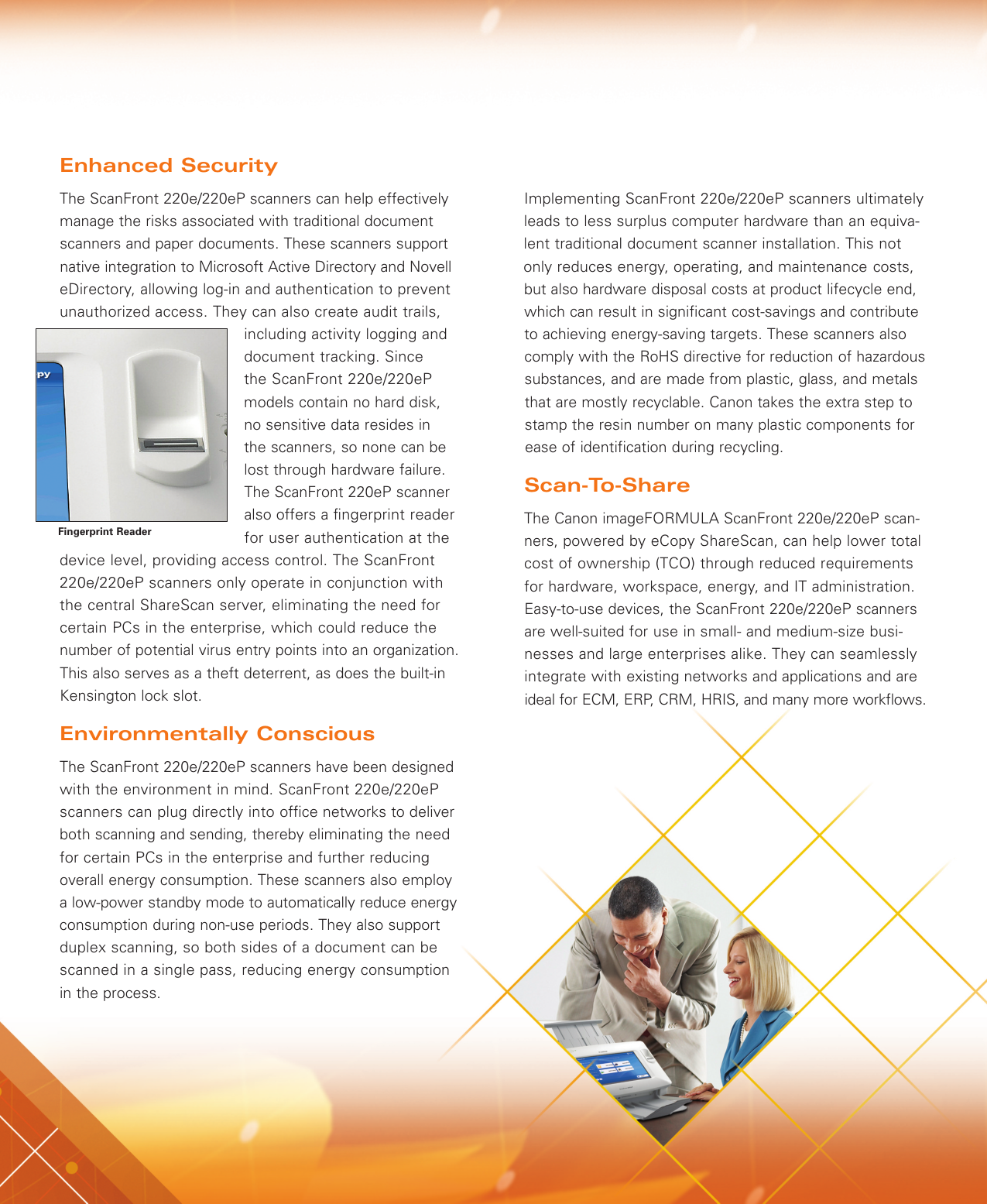 Page 4 of 6 - Canon Canon-Imageformula-Scanfront-220E-Read-Only-Brochure-  Canon-imageformula-scanfront-220e-read-only-brochure
