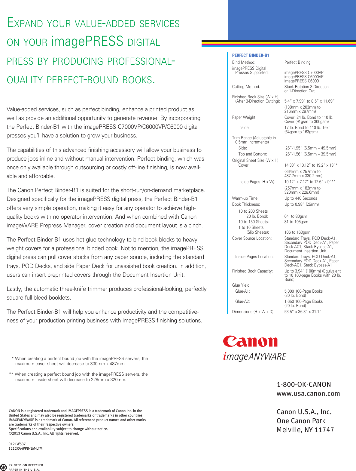 Page 2 of 2 - Canon Canon-Imagepress-C6000-Brochure- Canon-imagepress-c6000-brochure