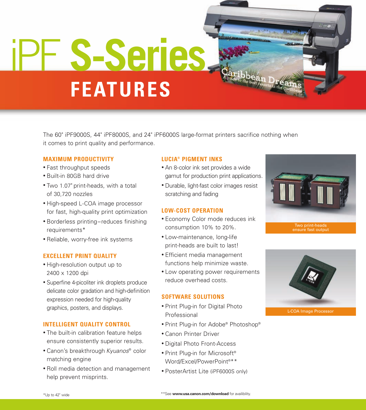 Page 3 of 8 - Canon Canon-Imageprograf-Ipf6000S-Read-Only-Printer-Brochure- Ipf S Series Brochure  Canon-imageprograf-ipf6000s-read-only-printer-brochure