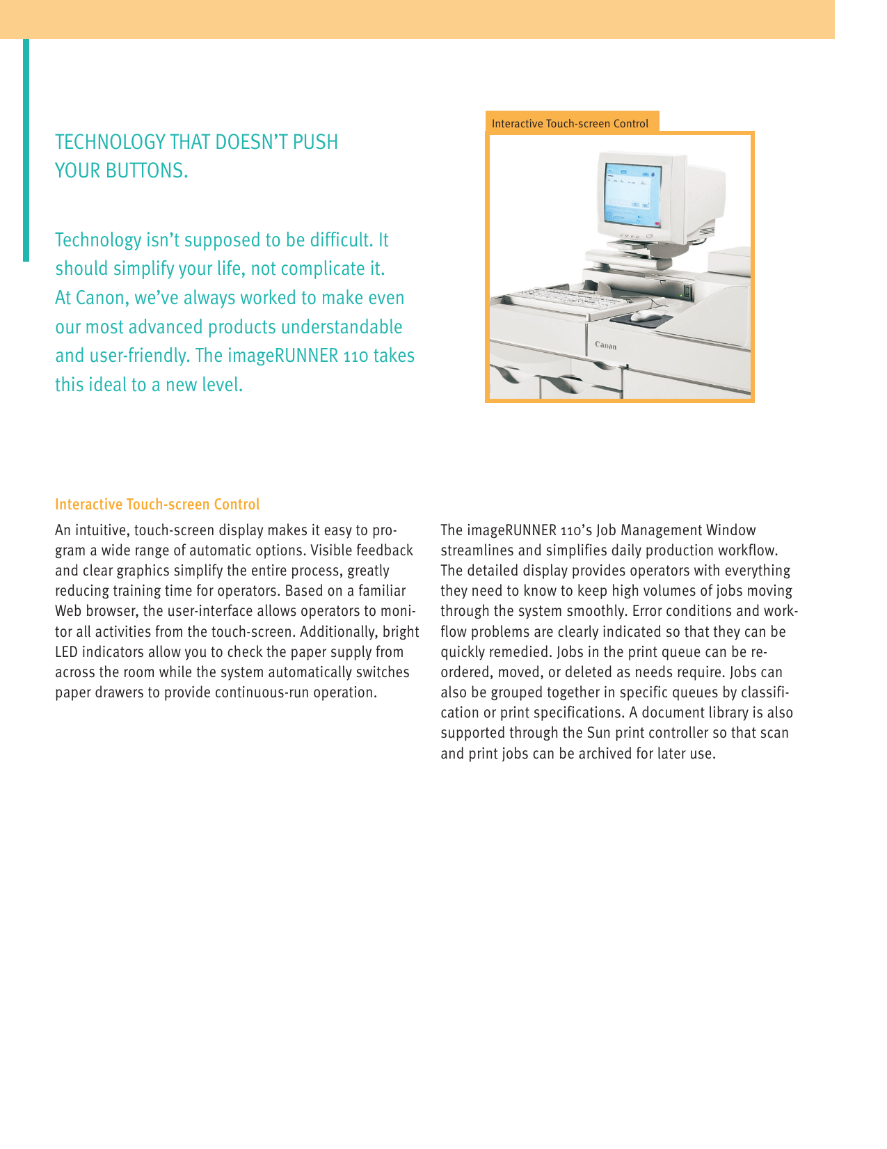 Page 7 of 12 - Canon Canon-Imagerunner-110-Brochure- 92688_Brochure.r3  Canon-imagerunner-110-brochure